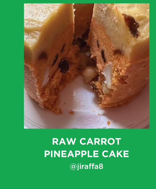 Raw Carrot Pineapple Cake @jiraffa8