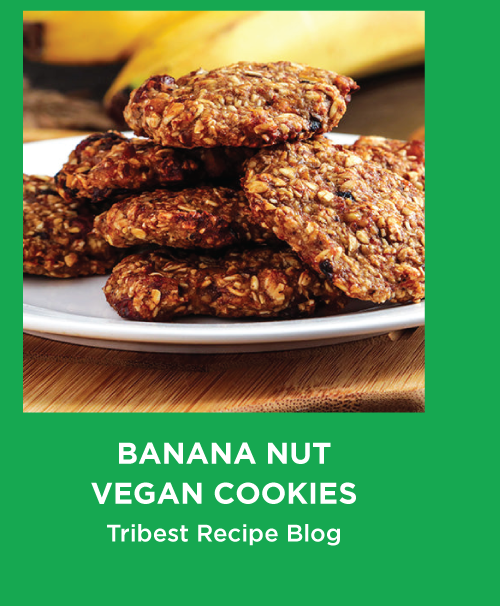 Banana Nut Vegan Cookies - Tribest Recipe Blog