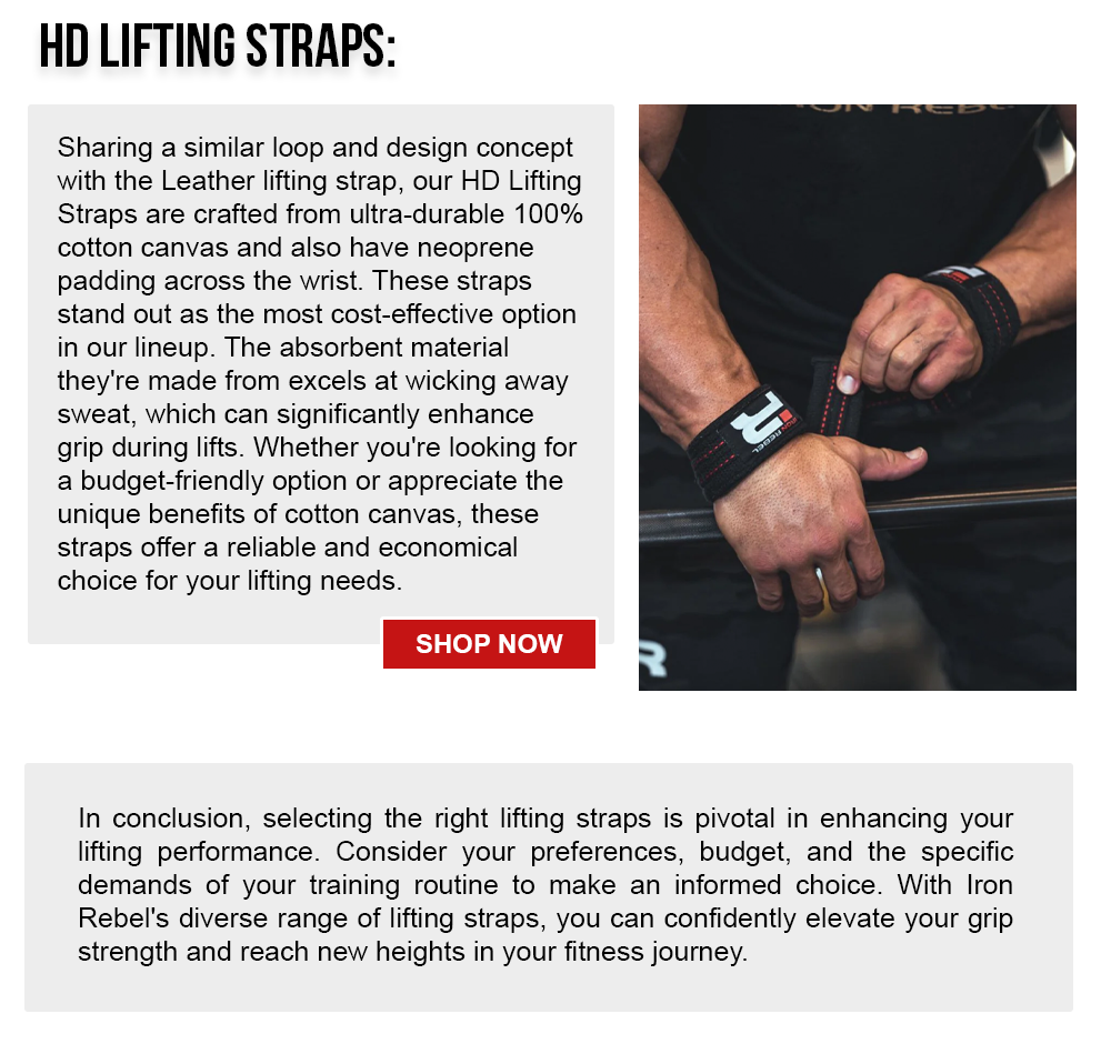Choosing the right lifting straps A Comprehensive Guide Iron Rebel