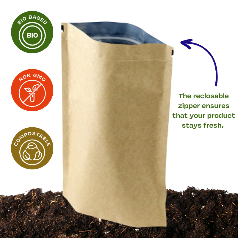Compostable Packaging with Light Carbon Footprint Fat And The Moon