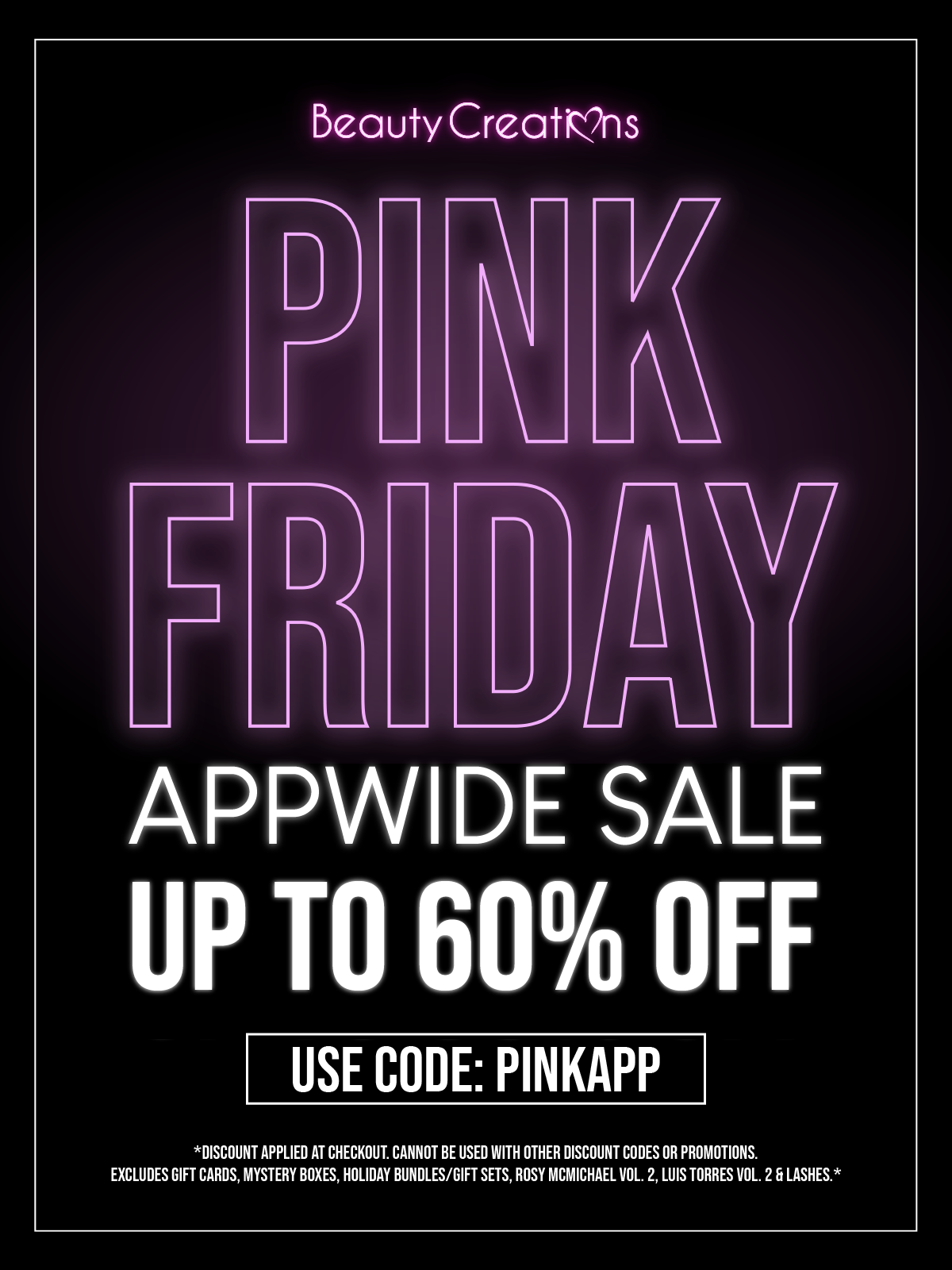 🚨 APP EARLY ACCESS: PINK FRIDAY SALE UP TO 60% OFF 🚨 - Beauty Creations  Cosmetics